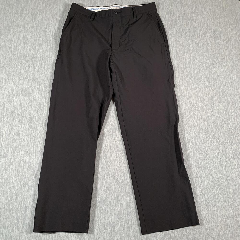 FootJoy Golf Pants Mens 34x30 Black Performance Stretch Flat Front Tech Chino